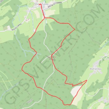 Enil Favay - Hotton - Province du Luxembourg - Belgique trail, distance, elevation, map, profile, GPS track