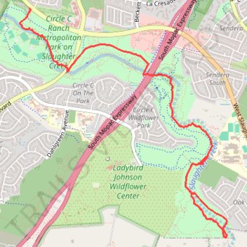 South Austin Single Track trail, distance, elevation, map, profile, GPS track