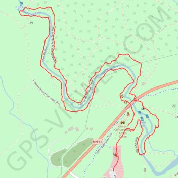 Fifth Falls Trail, Superior Hiking Trail and River View Trail Loop in Gooseberry Falls State Park trail, distance, elevation, map, profile, GPS track