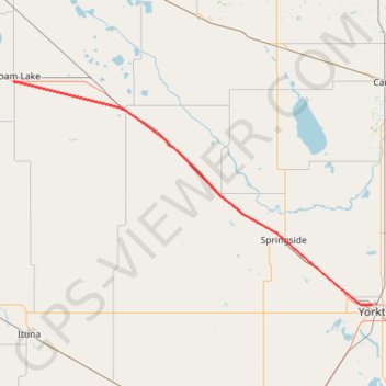Foam Lake - Yorkton trail, distance, elevation, map, profile, GPS track