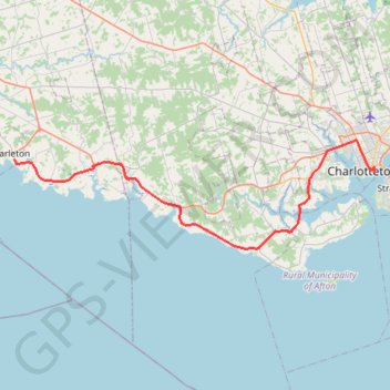 Borden-Charleton - Charlottetown trail, distance, elevation, map, profile, GPS track