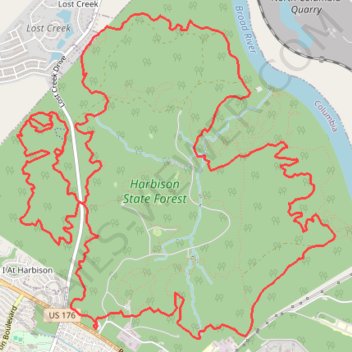 Harbinson State Forest Loop trail, distance, elevation, map, profile, GPS track