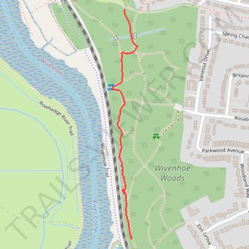 Wivenhoe Woods trail, distance, elevation, map, profile, GPS track