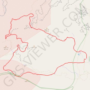 צופר- פוביצר trail, distance, elevation, map, profile, GPS track