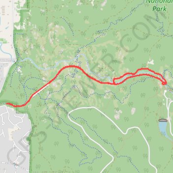 Swan View Tunnel and Falls trail, distance, elevation, map, profile, GPS track