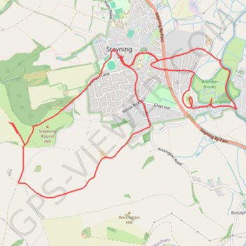 Bramber Castle trail, distance, elevation, map, profile, GPS track