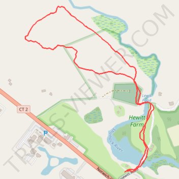 Hewitt Farm Trails trail, distance, elevation, map, profile, GPS track