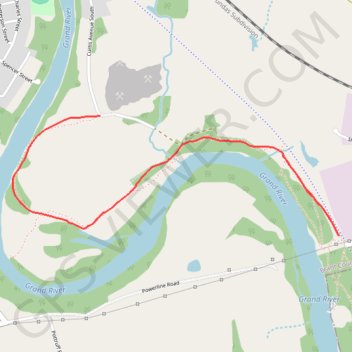 Grand Valley Trail trail, distance, elevation, map, profile, GPS track