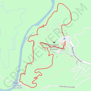 Green River Bluffs Trail, Echo River Springs Trail, Sinkhole Trail and Heritage Trail Loop trail, distance, elevation, map, profile, GPS track