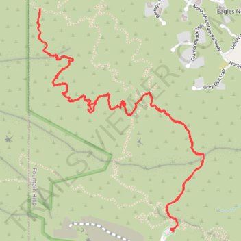 Mesquite Hollow Trail out & back hike - McDowell Mountain Preserve trail, distance, elevation, map, profile, GPS track