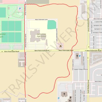New James Brown walking path Eastside trail, distance, elevation, map, profile, GPS track