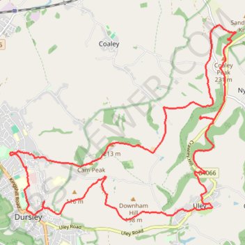Crawley, Uley, Cam trail, distance, elevation, map, profile, GPS track