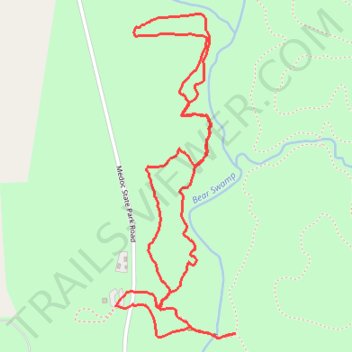 Weller Loop Trail in Medoc Mountain State Park trail, distance, elevation, map, profile, GPS track