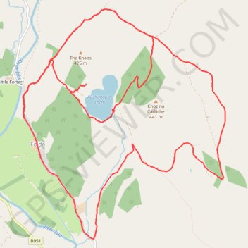 EMTB Gravel: Auchintaple Loch Loop trail, distance, elevation, map, profile, GPS track