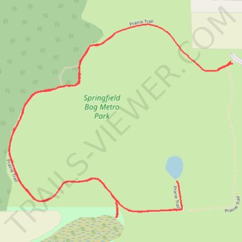 Springfield Bog Metro Park - Prairie Trail trail, distance, elevation, map, profile, GPS track