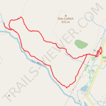 Walking Paths at Dùn Coillich trail, distance, elevation, map, profile, GPS track