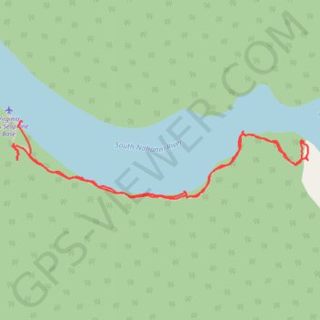 Virginia Falls - Nahanni National Park Reserve trail, distance, elevation, map, profile, GPS track