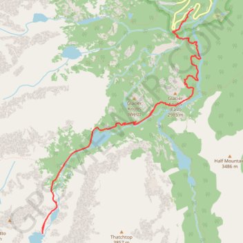 Sky Pond via Glacier Gorge Trail and Sky Pond Trail in Rocky Mountain National Park trail, distance, elevation, map, profile, GPS track