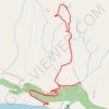 Walk to the Doneens & top of Glencarr Waterfall trail, distance, elevation, map, profile, GPS track