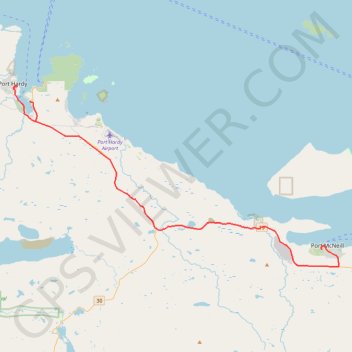 Port McNeill - Port Hardy trail, distance, elevation, map, profile, GPS track