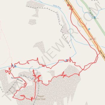 Bob's Knob climbing route on the Chapel Pond Slab and descent. New York, USA trail, distance, elevation, map, profile, GPS track