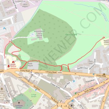Warwick Woods trail, distance, elevation, map, profile, GPS track