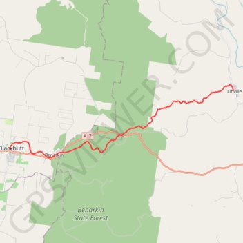 Blackbutt - Linville trail, distance, elevation, map, profile, GPS track