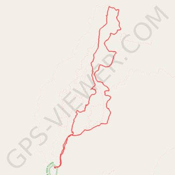 Painted Canyon Trail and Ladder Canyon Trail Loop in Mecca Hills Wilderness trail, distance, elevation, map, profile, GPS track