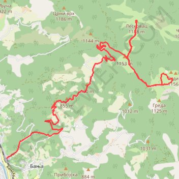Trasa 001 trail, distance, elevation, map, profile, GPS track