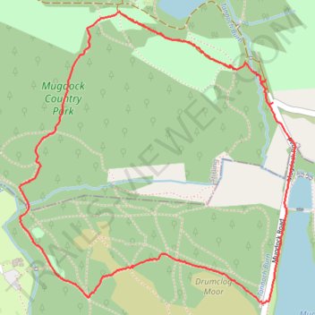 Loop Trail in and around Mugdock Country Park trail, distance, elevation, map, profile, GPS track