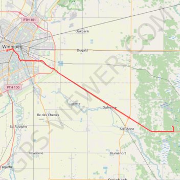 Winnipeg - Richer trail, distance, elevation, map, profile, GPS track