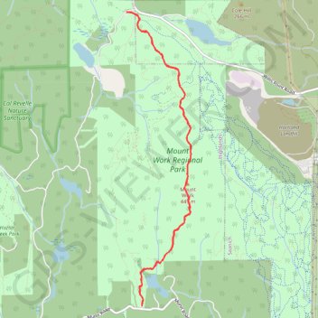 Mount Work Regional Trail trail, distance, elevation, map, profile, GPS track