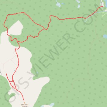 Maligne Lake - Bald Hills trail, distance, elevation, map, profile, GPS track