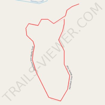 Hamilton Iron Works Trail trail, distance, elevation, map, profile, GPS track