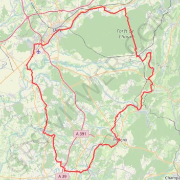 Tour du Jura à vélo loisirs - Dole trail, distance, elevation, map, profile, GPS track