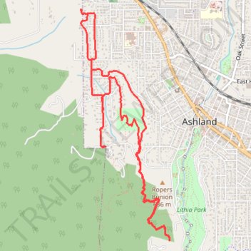 Jackson County - Steady State Run: 2 X 20 min w/ trail, distance, elevation, map, profile, GPS track