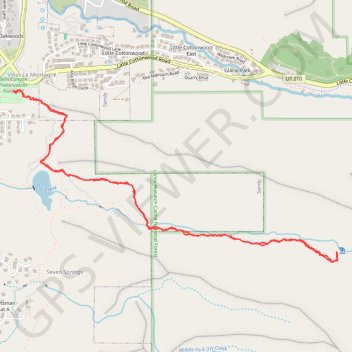 Bells Canyon Trail to Lower Falls trail, distance, elevation, map, profile, GPS track