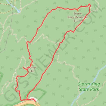 Storm King Mountain trail, distance, elevation, map, profile, GPS track