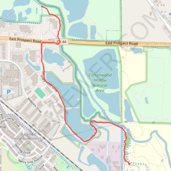 Poudre River Trail trail, distance, elevation, map, profile, GPS track