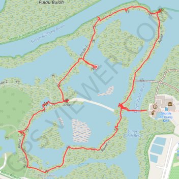 Sungei Buloh Wetland Route trail, distance, elevation, map, profile, GPS track
