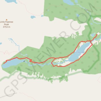 Lake Isabelle and Long Lake Loop trail, distance, elevation, map, profile, GPS track
