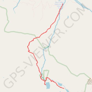 Blue Lakes Trail in Mount Sneffels Wilderness trail, distance, elevation, map, profile, GPS track