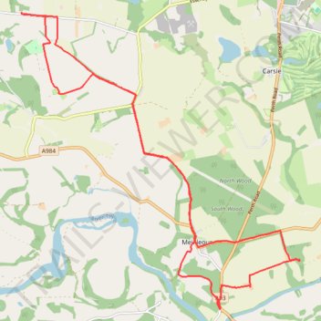 Black Hill Roman Watch Tower - Around Meikleour, Perthshire trail, distance, elevation, map, profile, GPS track