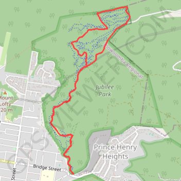 Jubilee Park trail, distance, elevation, map, profile, GPS track