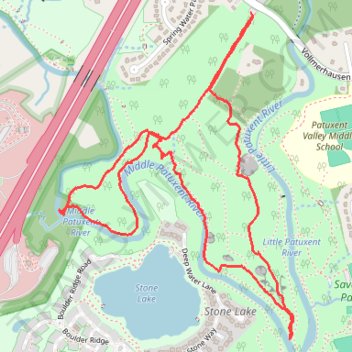 Loop Hike at Savage Park trail, distance, elevation, map, profile, GPS track