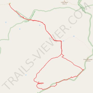 Pine Mountain Wilderness Loop Hike trail, distance, elevation, map, profile, GPS track