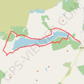 Circuit of Loch Errochty trail, distance, elevation, map, profile, GPS track