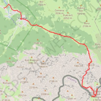 Zla kolata-Dobra kolata trail, distance, elevation, map, profile, GPS track