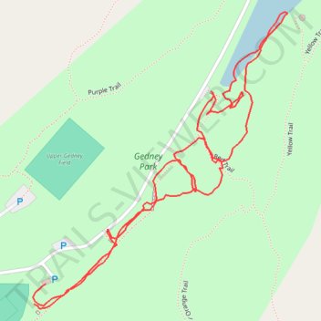 Gedney Park Central trail, distance, elevation, map, profile, GPS track