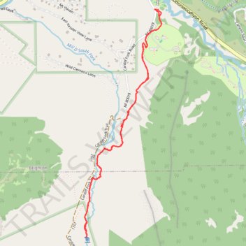 Donut Falls trail, distance, elevation, map, profile, GPS track